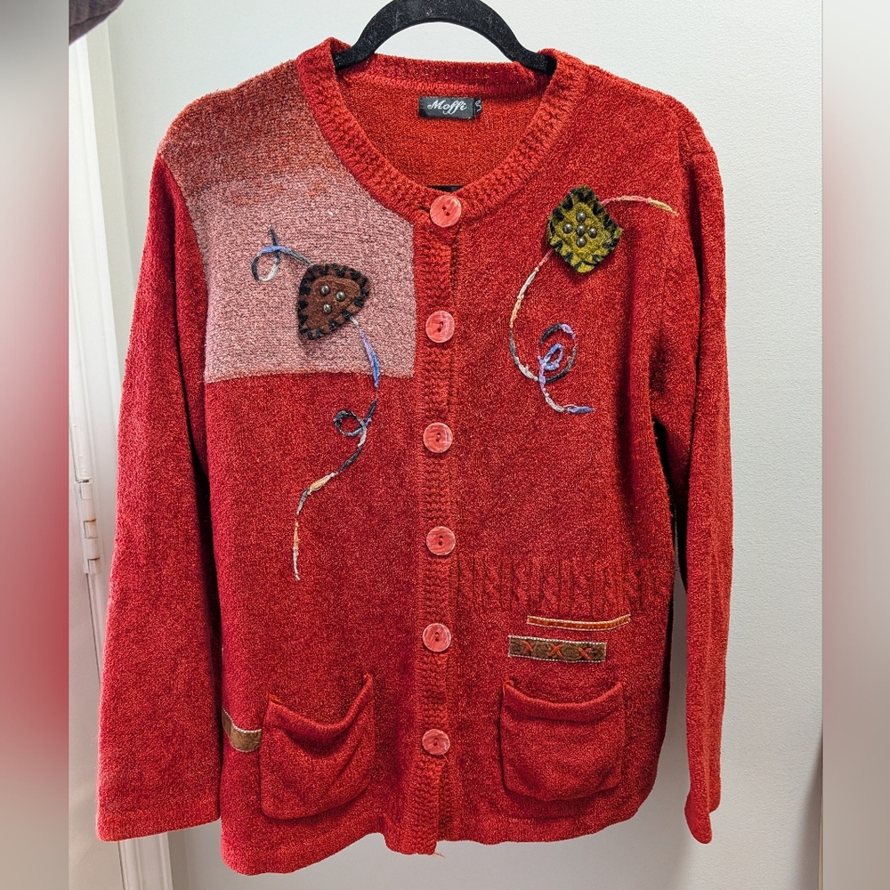 Vtg Moffi Cardigan